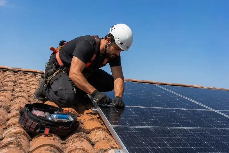 Maintenance et monitoring de panneaux solaires à Lamanère