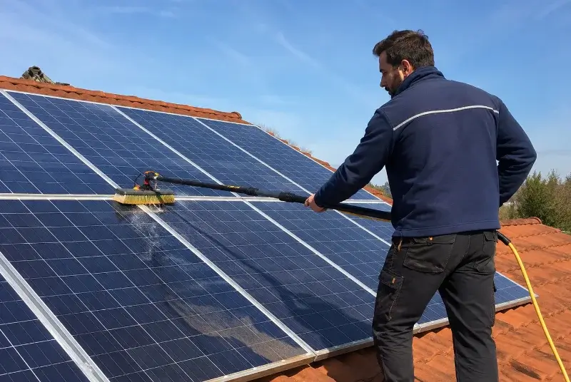 Nettoyage et entretien de panneaux solaires à Lamanère
