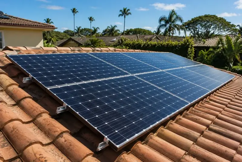 Installation de panneaux solaires à Lamanère